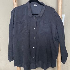 Dark gray corduroy button up